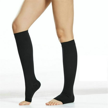 

ADVEN Women Men 1 Pair Wide Calf Compressing Socks Open Toe Calf Socks