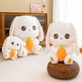 thumbnail image 2 of Conejo de peluche de juguete muñeca de trapo niña linda zanahoria tiro almohada figurita niña muñeca durmiente regalo de cumpleañoszhangmengya zhangmengya  unisex, 2 of 2
