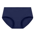 thumbnail image 2 of Women's Mid Rise Solid Cotton Brief Panties Soft Stretch Breathable Full Coverage Underwear Comfort Daily Ladies Bikini Panties ,XS,Royal Blue, 2 of 3