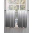 thumbnail image 3 of Kitchen Curtains 54 Inches length, Grey Ombre Window Treatment Curtain Drapes, Modern White Abstract Art Aesthetics Thermal Insulated Drapes for Basement Hotel RV, 42"x54", 2 Panels, 3 of 7