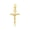 Yellow, variant on 10k Yellow Gold Cross Necklace - Catholic Crucifix Pendant SMALL (16 Inches)