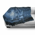 thumbnail image 3 of Navy Blue Soft Flannel Fleece Blanket, Modern Ship with Radar Exposure in Screen Digital Electronic Hi Tech Futuristic Concept, Cozy Plush for Indoor and Outdoor Use, 50" x 60", Blue, by Ambesonne, 3 of 6