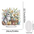 thumbnail image 2 of Forma especial de diamante Conejo de Pascua Huevo Flor Arte de escritorio Decoración del hogar (LL141), 2 of 7
