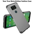 thumbnail image 2 of TJS Phone Case for AT&T Maestro Max / Cricket Ovation 2, Dual Layer Hybrid Shockproof Drop Protection Impact Rugged Armor Case Cover (Gray), 2 of 5