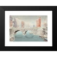 thumbnail image 2 of Bannai Kokan 18x13 Black Modern Framed Museum Art Print Titled - Yuki Nohonbashi (Nihonbashi Under Snow) (1931), 2 of 5