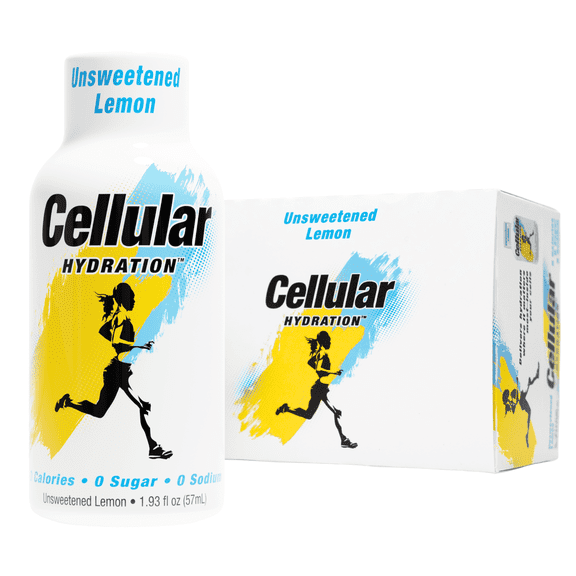 Cellular Hydration Shots Unsweetened Lemon Flavor – 12 Pack of 1.93 fl oz – Electrolytes – Amino Acids – Zero Sugar – Zero Sodium – Vegan – Gluten-Free