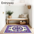 thumbnail image 3 of ODIKA 4'x6' Machine Washable Non-Slip Area Rug, Vintage Medallion Distressed Ornate Heritage Elegant High Traffic Rug, Ivory, 659963, 3 of 7