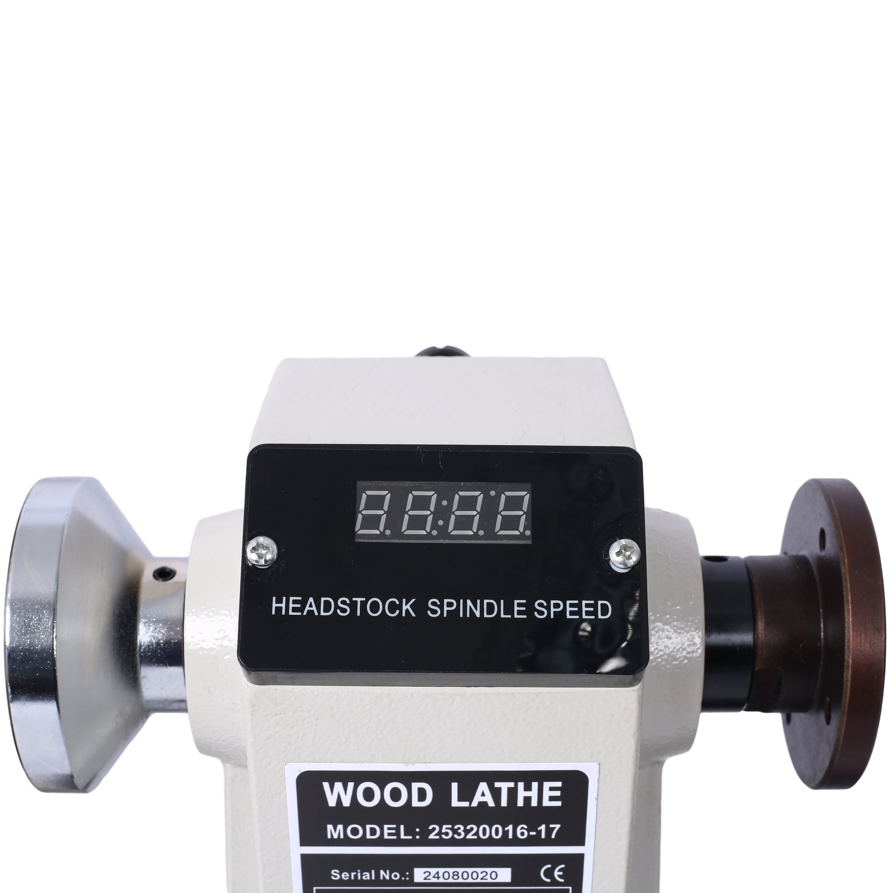 Wood Lathe, 18" Distance Between Centers, 12" Swing Over Bed, Variable Speed 650-3800 RPM, Digital Display