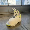 thumbnail image 4 of Baby Rainbow Unicorn Resting Life Size Statue, 4 of 7