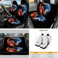 thumbnail image 3 of Yuyamidu Fire Wolf Car Seat Cover 16 PCS Galaxy Steering Wheel Cover Seat Belt Pad Handbrake Cover Set Car Sunshade Rearview Mirror Cover Coasters Key Chain Fashion Auto Accessories, 3 of 7