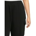 thumbnail image 5 of Terra & Sky Women's Plus Size French Terry Cloth Cargo Pants, 28” Inseam, 5 of 6