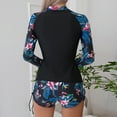 thumbnail image 4 of IDOPIP Women Two Piece Rash Guard Long Sleeve Swimsuits set UV UPF 50+ Swim Shirt Bathing Suit, 4 of 8