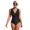 black, variant on ATTRACO One Piece Swimsuit Women V Collar Bathing Suit Sexy Monokini Swimwear S-XL