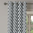 thumbnail image 2 of Ambesonne Black and Grey Grommet Curtain, Stacked Cubes, 50" x 72", Black and Pale Grey, 2 of 6