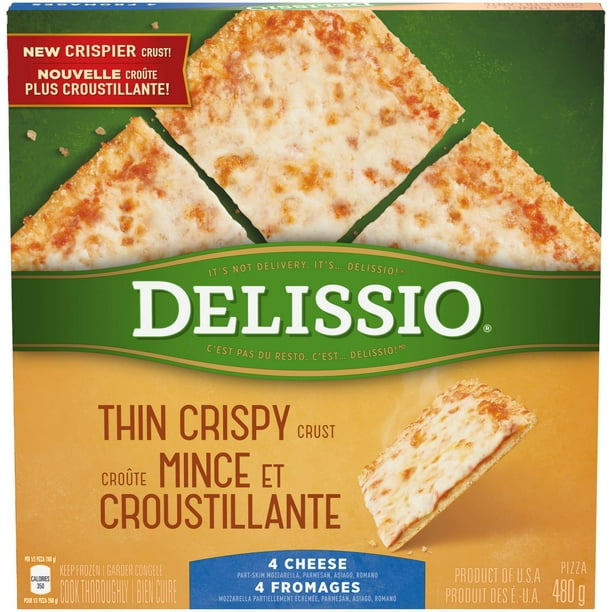 Pizza DELISSIO® Croûte mince et croustillante 4 fromages 480 g