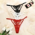 thumbnail image 4 of Elainilye Fashion Women's Panties Comfortable Loose Lace Funny Underpants Casual Thong Panties Bikini Underwear,White, 4 of 4