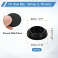thumbnail image 2 of 20 Pack Snug Plugs, Rubber Hole Plugs Round Soft Flexible Stopper Fit 20mm (0.79 Inch) Hole Dia., Waterproof Silicone Plug, Black, 2 of 6