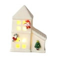 thumbnail image 2 of Village Building Statue Ceramic Light Up Christmas Decoration for Winter Party Tabletop Display, 2 of 9