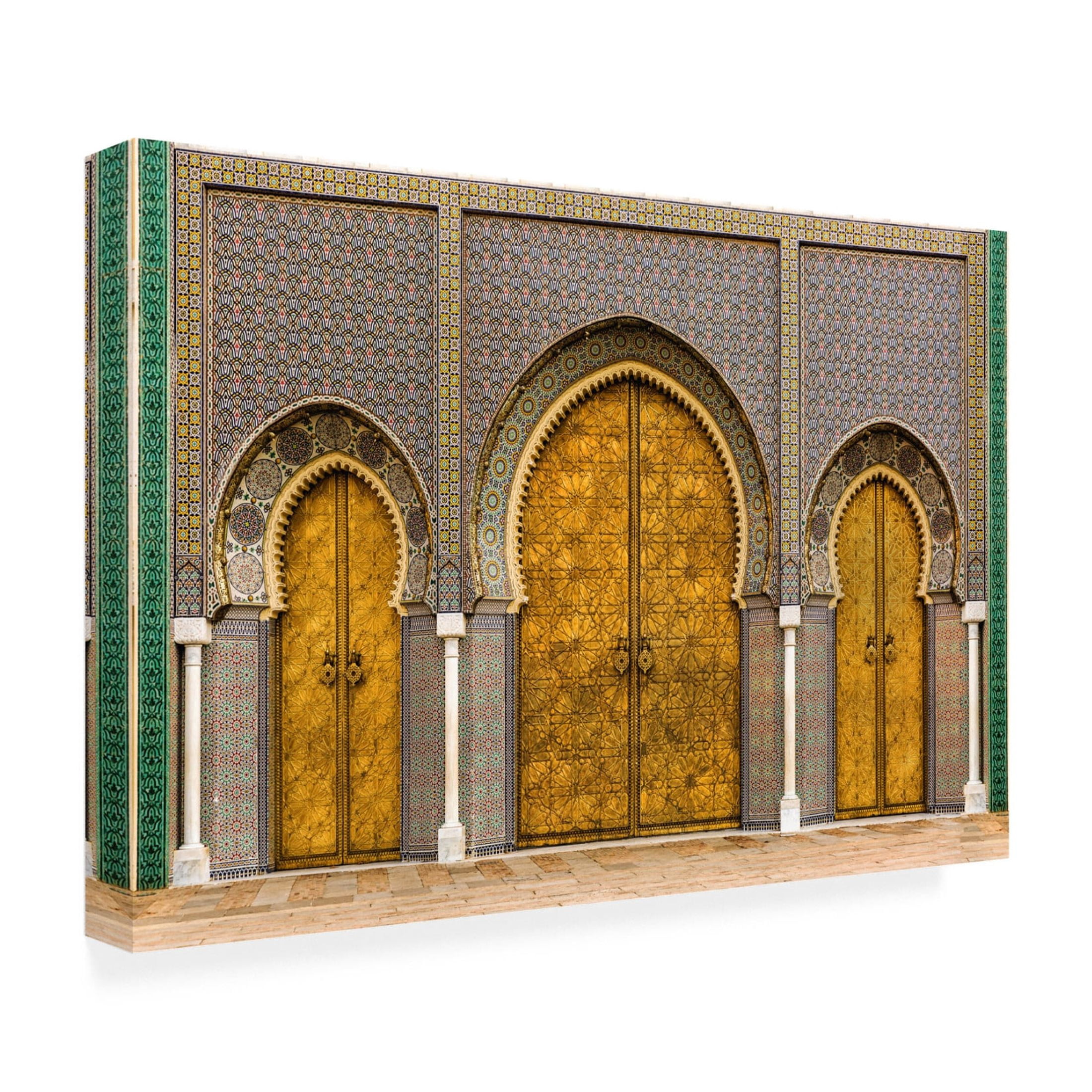 Canvas Wall Art - Jois Domont 'Three Doors' Wall Art for Living Room, Bedroom, or Office D?cor by Trademark Fine Art - 47 x 30 Inches