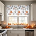 thumbnail image 4 of PYURTEP Fall Curtains, Pumpkin Maple Leaf Printed Short Curtain, Light‑Filtering Decorative Curtains for Kitchen Halloween Thanksgiving Decor, 4 of 7