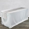 thumbnail image 3 of 14" x 108" Velvet Table Runner White, 3 of 4