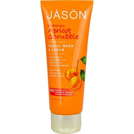 Jason Apricot Scrubble Facial Wash & Scrub, 4 Oz