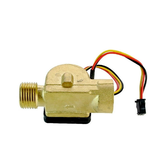 1/2" Water Flow Sensor Brass 1.75MPa Hall Sensor Turbine Pulse Flowmeter DC5~18V Used For Water Heaters Water Dispensers ,Durable Build
