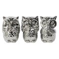 thumbnail image 1 of Urban Trends Collection: Ceramic Owl Figurine, Polished Chrome Finish, Silver, 1 of 2