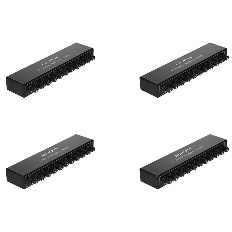 4X Stereo Headphone Amplifier MultiChannels Audio Distributor Control