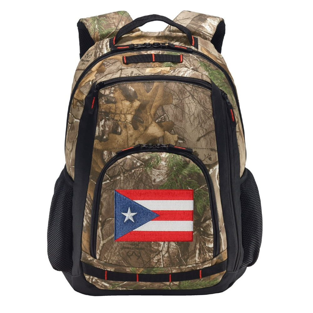 Broad Bay Cotton RealTree Camo Puerto Rico Backpack Puerto Rican Flag