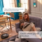 Restored iRobot Roomba Combo j7+ Self-Emptying Robot Vacuum & Mop