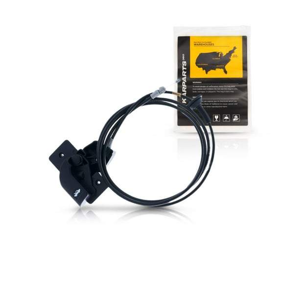 KarParts360 For Pontiac Bonneville 2000 01 02 03 04 2005 Hood Release Cable | Black | Plastic/Metal | With Handle | Replacement For 15242999
