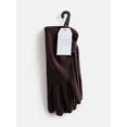 thumbnail image 2 of Time and Tru Women's Ruched Driving Gloves, Carob, One Size, 2 of 4