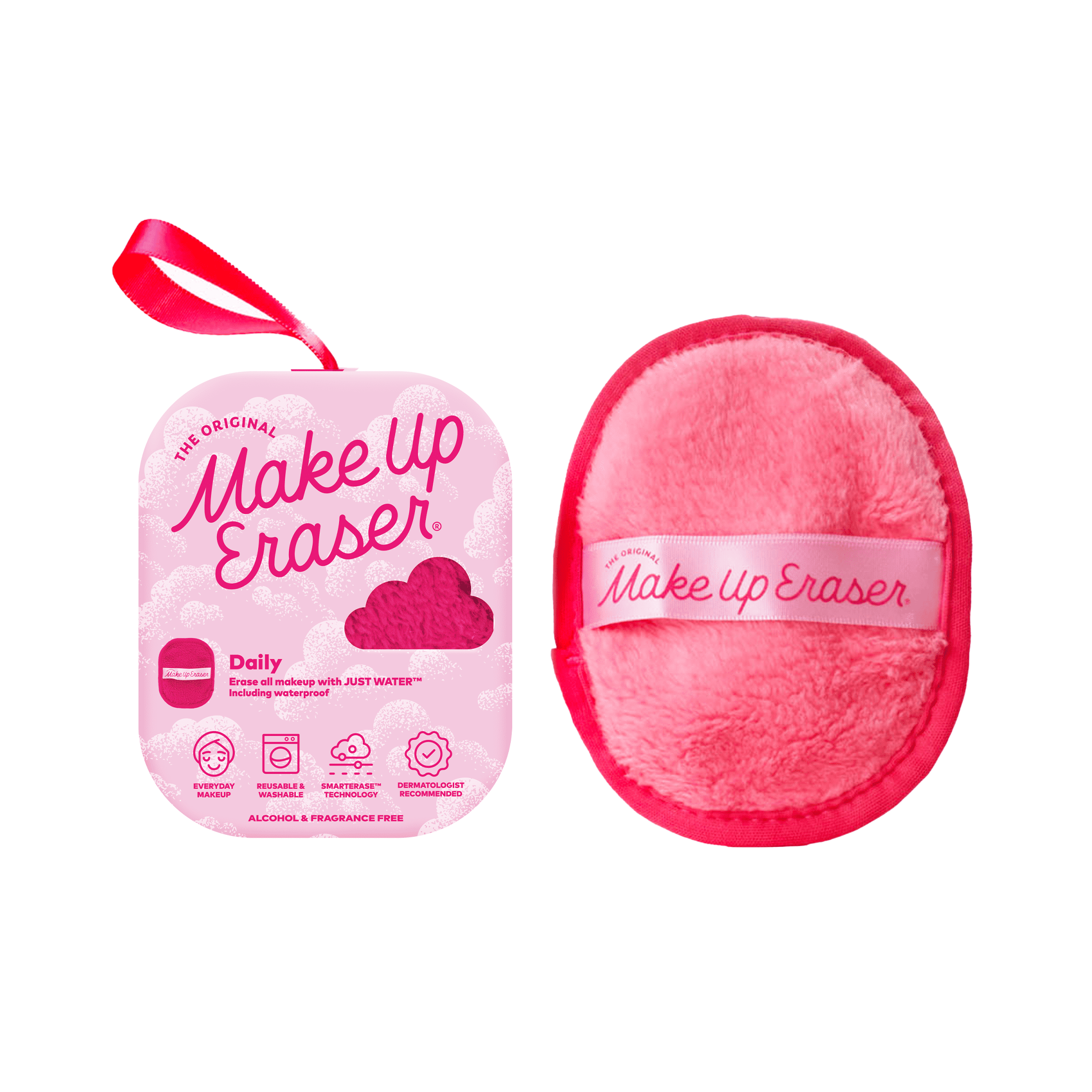(3 pack) The Original MakeUp Eraser, Pink Daily Makeup Eraser Reusable Cloths
