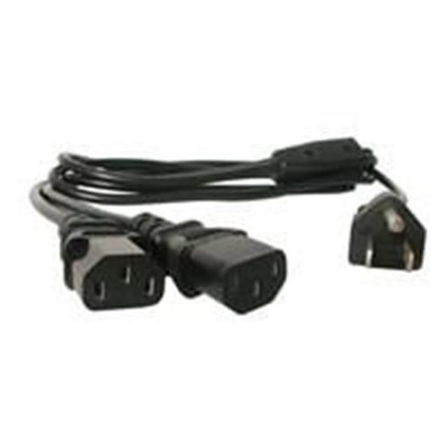 Cordon d'Alimentation Standard de l'Ordinateur de 6 Pi NEMA 5-15P à 2x C13