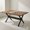 Walnut+black, variant on Resenkos Modern Light Wood MDF Dining Table with X-Shape Metal Base – 71" x 35.4" Extendable-Style Rectangular Table for 6-8 People, Ideal for Dining Room, Home Office & Conference Space