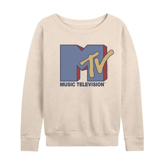 MTV - Blue MTV Logo - Women's Lightweight French Terry Long Sleeve Shirt