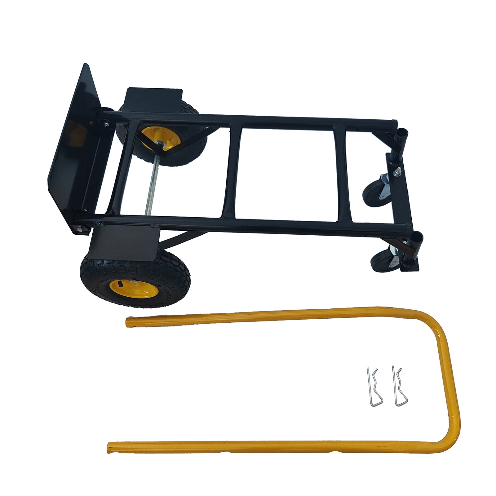 Hand Truck Dolly 2 Wheel Dolly Cart And 4 Wheel Push Cart With Swivel Wheels 330 LBS Capacity Heavy-Duty Luggage Trolley Cart For Moving Warehouse Garden Grocery