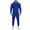 43# Dark Blue, variant on Men's 2 Piece Tracksuit Casual Sweatsuit Hoodie Sweatpant Outfit Pink M