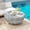 marble,White, variant on 35" Waterproof Mgo Cement Small Outdoor Table, Table Outdoor with Round Elegant Look, Small Patio Table for Terrace And Garden Use, Wood