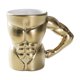 thumbnail image 1 of Taza de cerámica con asa, única, ligera, portátil, decorativa, de porcelana, para café Oro y blanco, 1 of 9