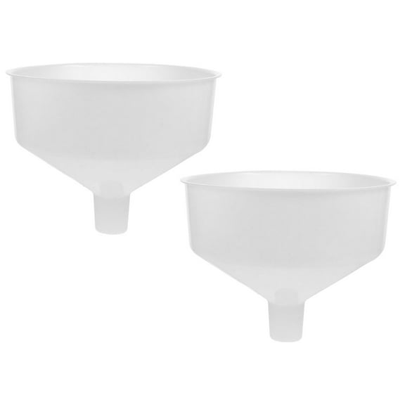 UPOUART Wide Mouth Funnel, Plastic, White, Multi-Function for Liquids, Home Use, 2Pcs