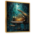 thumbnail image 2 of Designart "Surreal Sonata On The Blue Piano II" Music Floater Framed Canvas Art Print, 2 of 5