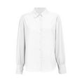 thumbnail image 4 of office Shirts for Women, Comdrip Women's Long Sleeve Shirt Casual Shirt Printed Top Loose Shirt Work Shirt Professional Tops for Women White 3XL, 4 of 5