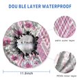 thumbnail image 3 of Shower Caps,Pioneer Flower Floral Print Pattern Waterproof Shower Cap for Women 4 Pieces,Double Reusable Hair Cover for Shower PEVA Elastic Stretch Hem, 3 of 7
