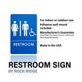 thumbnail image 3 of London Health Products Uni-Sex Restroom Sign - ADA Compliant - Blue & White - Includes Adhesive Tape and Instructions, 3 of 7
