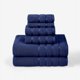 thumbnail image 1 of XmhyTop-A Juego de 6 toallas de algodón suaves y absorbentes para el baño, color azul oscuro., 1 of 5
