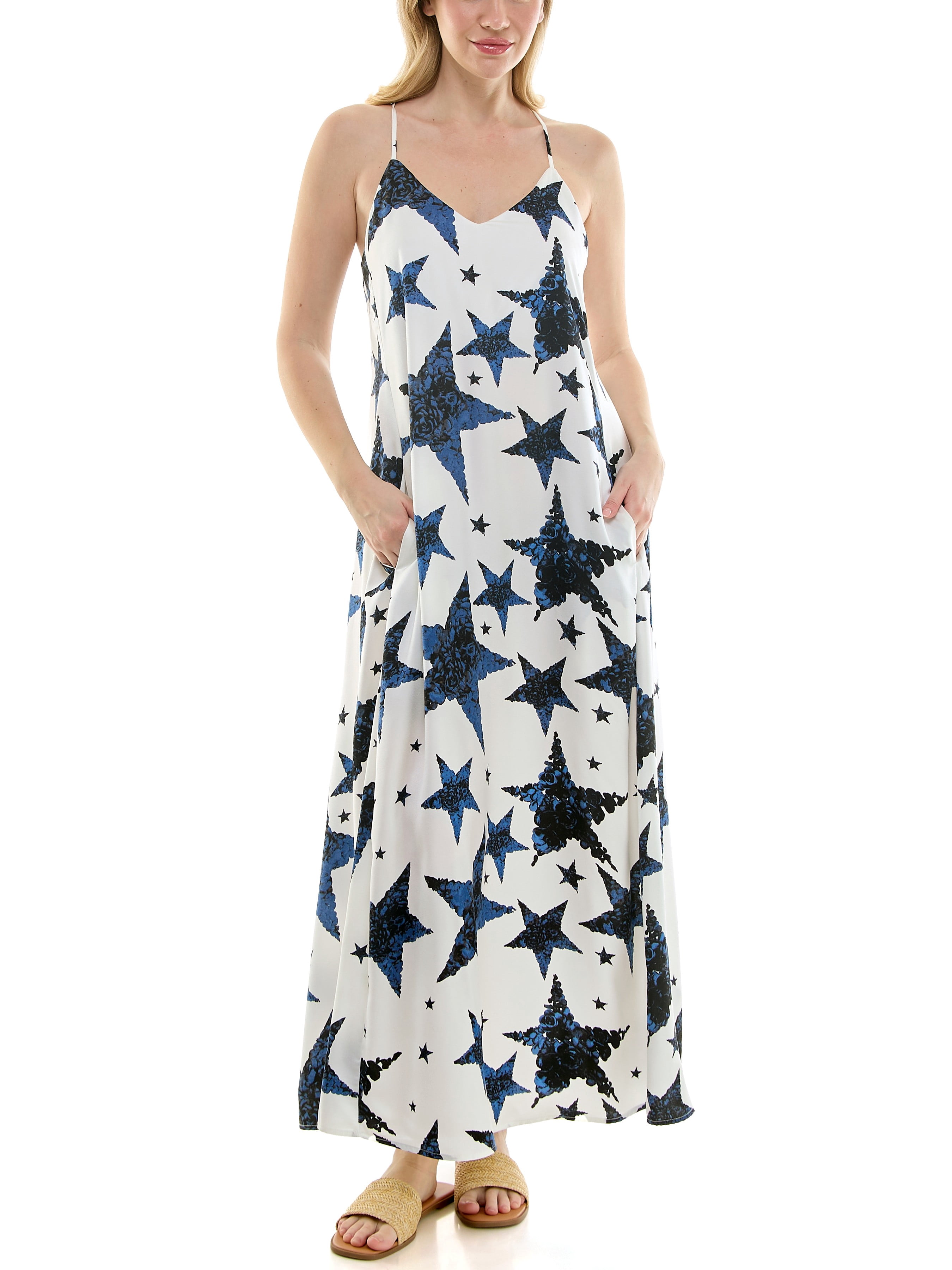 Nicole Miller Women's Maxi Slip Dress With Built In Bra, Sizes S-XL