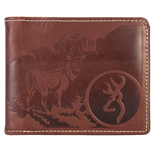 Brune Brown Hand Painted Leather Wallet For Men