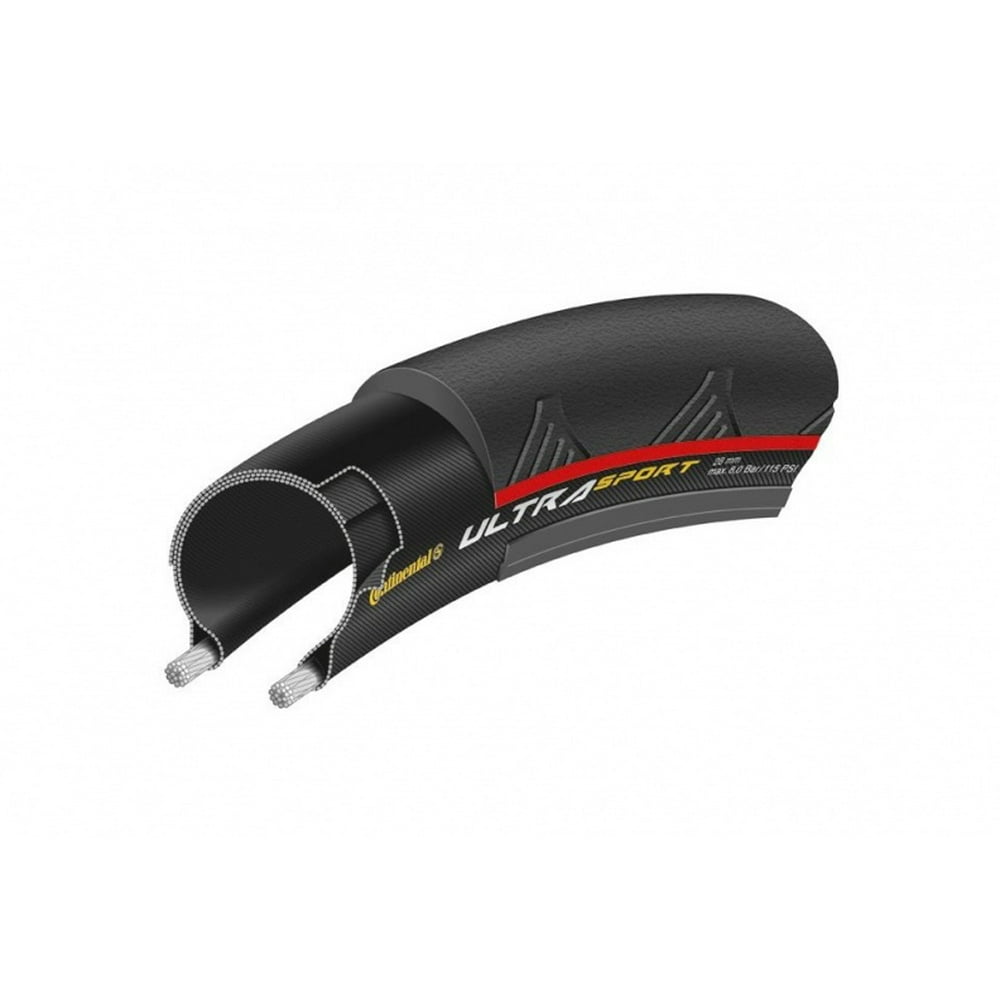 Continental Ultra Sport II Bicycle Tire, 700c x 23mm, Folding, Red